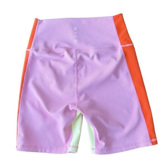 Wilo The Label Bike Shorts Pink Orange Medium - Picture 2 of 5